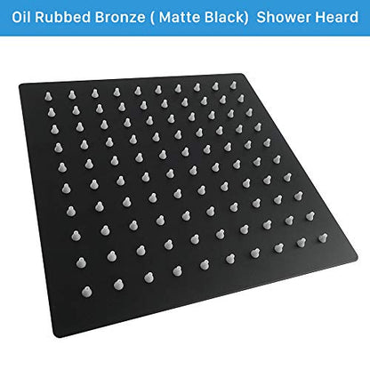 NearMoon Rain Shower Head, High Flow Stainless Steel Square Rainfall Shower, High Pressure Design, Awesome Shower Experience Even At Low Water Flow (8 Inch, Matte Black) - color: Matte Black, size: 8 Inch Square