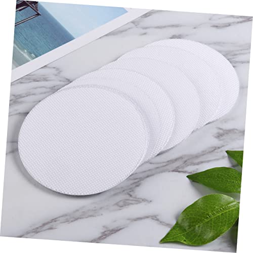 40pcs Peva Anti-Slip Bath Stickers for Bathtub and Shower Safety Floor Stickers Easy to Apply Non-Slip Adhesive for Bathroom Use Round White Design - size: 10X10cm