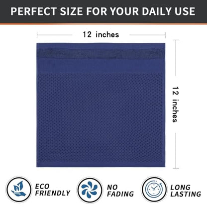 Homaxy 100% Cotton Dish Cloths, 6 Pack - 12 x 12 Inches, Navy Blue | Waffle Weave Super Soft and Absorbent Dish Towels Quick Drying Dishcloths, 12 x 12 Inches - color: Navy Blue, size: 12 X 12 - 6 Pack