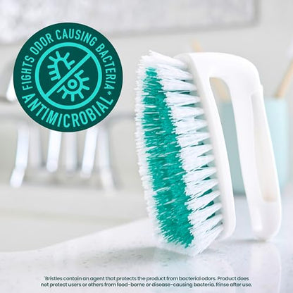Scotch-Brite All Purpose Brush – Durable Bristles for Tile Floors, Walls, Shower Doors, Tubs & Bathroom Fixtures, Ergonomic Non-Slip Handle, Multi-Surface Cleaning Tool, Easy to Rinse & Store, 1 Count