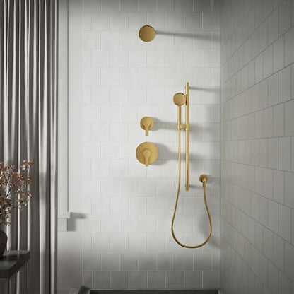 KOHLER K-33641-H-2MB Elate® Single-Function Showerhead, 1.5 GPM, Efficient Water Flow, Durable Construction Shower Head, Simple Setup, Vibrant Brushed Moderne Brass - color: Vibrant Brushed Moderne Brass, size: 1.5 GPM
