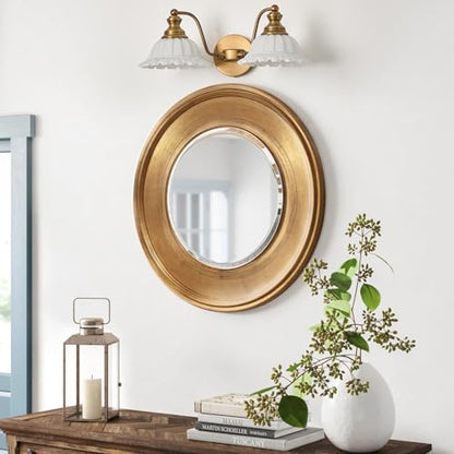 XIEDUN White 2 Light Vanity Lights for Bathroom Vanity Light Fixtures - color: Brass and White, size: 2 Light