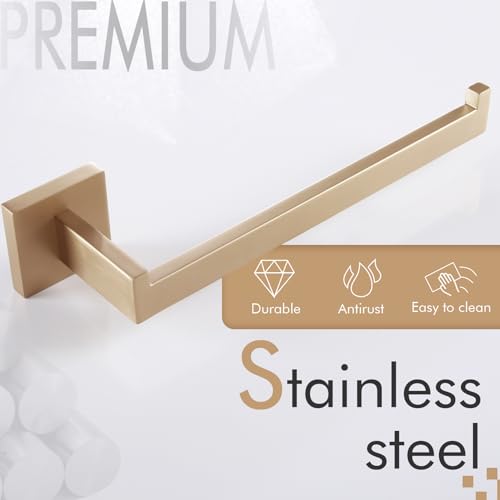 KOKOSIRI Towel Bar for Bathroom Wall Mount 9'' Hand Towel Holder T-304 Stainless Steel Bath Kitchen Accessories, Champagne Bronze B3003CPG - color: Champagne Bronze