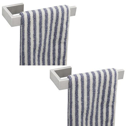TocTen Hand Towel Holder/Towel Ring - Thicken SUS304 Stainless Steel Bathroom Hand Towel Hanger, 9 Inch Heavy Duty Wall Mounted Towel Rack, Square Hand Towel Bar for Bathroom (Brush, 2 Pack) - color: Brushed, size: 9 In-2 Pack