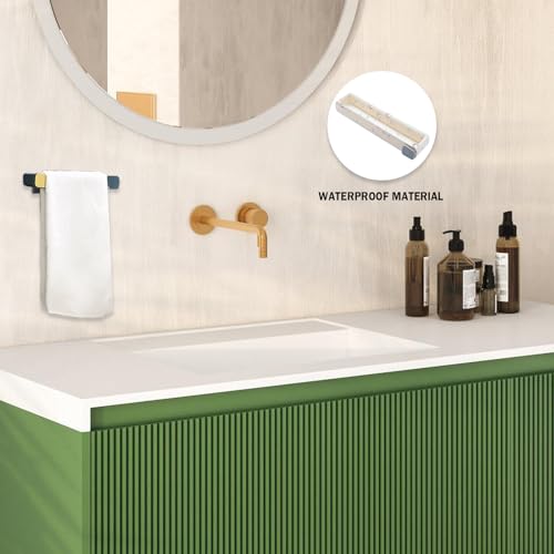 2-Pack Towel Bars, Wall-Mounted Bath Towel Racks, Self-Adhesive No-Drill Installation, Suitable for Bath Towels/Hand Towels, Modern Minimalist Design (Off-White)
