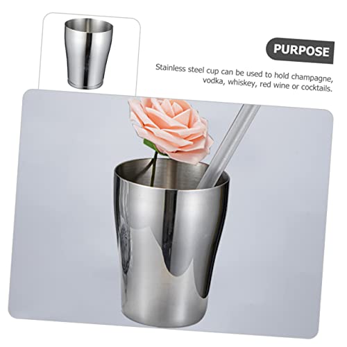 PRETYZOOM Stainless Steel Tooth Mug Rinsing Cup for Brushing Teeth Reusable Mouthwash Cup Unique Design for Home Couples Impact Resistant Easy to Clean