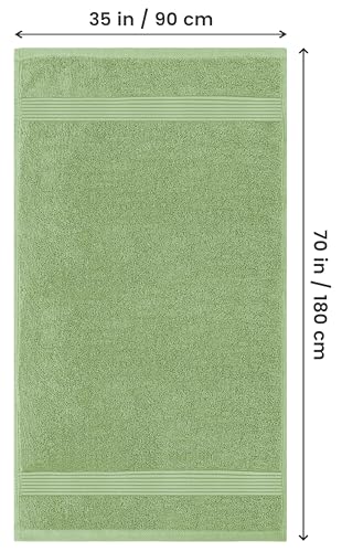 Utopia Towels Extra Large Bath Sheets, 2 Pack, 35x70 In, Cotton, Sage Green | Soft Lightweight Ring Spun Cotton Shower Towel Set - Highly Absorbent, Quick-Drying, Extra Large Bath Sheets, Durable - color: Sage Green