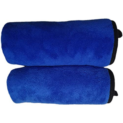 SOFTBATFY Ultrasoft, Large, Thick and Quick Drying Car Microfiber Cleaning Towel 800GSM Polishing Waxing Auto Detailing Towel Cloth (6pack,16 x 16inches) (Grey-Blue) - color: 6pack,16 X 16inches Grey-blue
