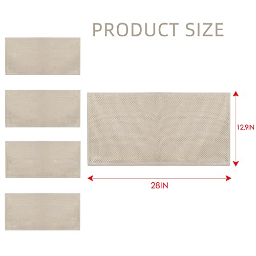 BALCONY & FALCON Waffle Weave Dish Towel Kitchen Towel Hand Dish Rags for Household Cooking Cleaning Kerchief,13x28inches,Set of 4 Beige - color: Beige, size: 13in x 28in set of 4