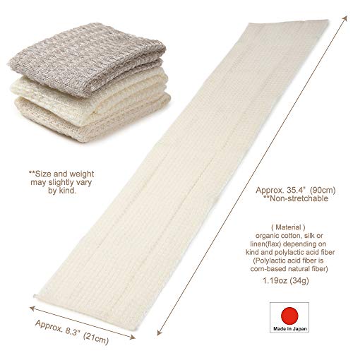 Exfoliating Washcloth [Made in Japan] Shower Back Scrubber, Plant-Based Loofah (3pcs Set) - color: 3pcs Set (3pcs Set ( Cotton, Linen and Silk )