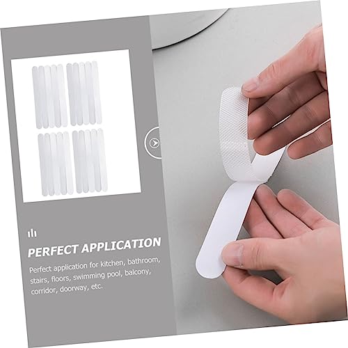 STOBOK 4 Sets of Non-Slip Bathroom Floor Strips Waterproof Anti-Slip Tape for Shower and Stairs 20 PCS Anti-Skid Stickers for Safety