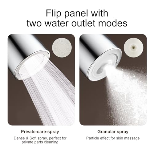 2-Mode High Pressure Shower Head - High Flow Fixed Showerheads (2.8 Inch Chrome) - Easy Clean Adjustable Replacement for Your Bathroom Shower Heads - Anti-Clogging Design