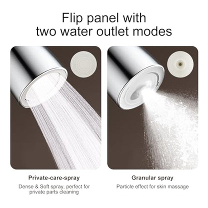 2-Mode High Pressure Shower Head - High Flow Fixed Showerheads (2.8 Inch Chrome) - Easy Clean Adjustable Replacement for Your Bathroom Shower Heads - Anti-Clogging Design