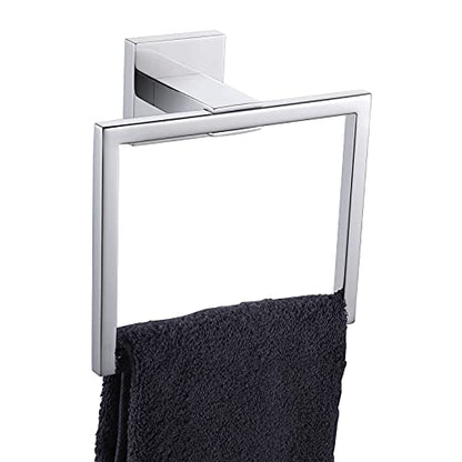 KOKOSIRI Bathroom Towel Holder Bath Towel Ring Towel Hanger Towel Rack Wall Mounted Stainless Steel Mordern Style, Polished Chrome, B3004CH - color: Polished Chrome, size: 1 Pack