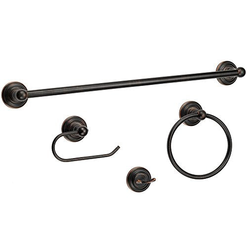 800 Series 4 Piece Oil Rubbed Bronze Bathroom Hardware Set - color: Oil Rubbed Bronze, style: 4 Piece Set