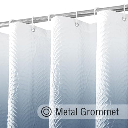 36x72 Small Stall Shower Curtain, Ombre Fog Blue Embossed Half Bath Curtain - color: Ombrefogblue, size: 36"W x 72"L (Pack of 1)