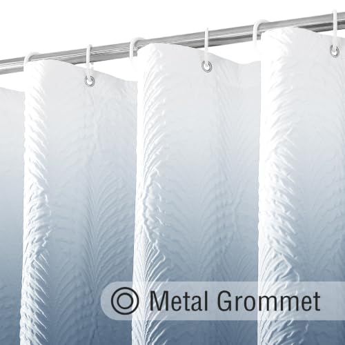 Ombre Fog Blue Shower Curtain for Bathroom, Farmhouse Bath Curtain 72x72 - color: Ombrefogblue, size: 72"W x 72"L (Pack of 1)