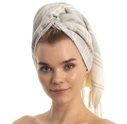 DEMMEX Organic Turkish Hand Towels for Bathroom – 100% Oeko-TEX Certified Turkish Cotton, Quick Dry, Lightweight Kitchen & Travel Towels, Diamond Weave, Large 18x36 Inches, Set of 2, Gray - color: Grey