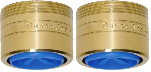 Danco 10478 1.5 GPM Dual Thread Water-Saving Aerator, Polished Brass (Pack of 2) - size: Pack of 2, style: Polished Brass