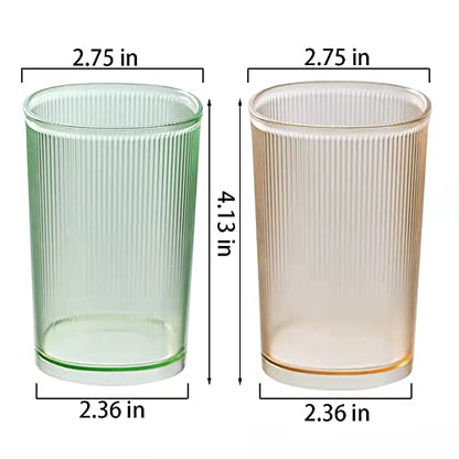 Unbreakable Cup, Bathroom Tumbler, Plastic Toothbrush Holder, Tumbler Cup, Bathroom Cups,Makeup Brush Holder,Set of 2 Reusable Drinking Glasses. - color: Clear Green and Clear Yellow