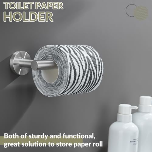 Brushed Nickel Toilet Paper Holder for Restroom, Wall Mounted | 304 Stainless Steel Tissue Holder, Rust-resistant for Bathroom, Powder Room, Vanity, Stable Drilling Mounted, Space-saving - color: Brushed Nickel