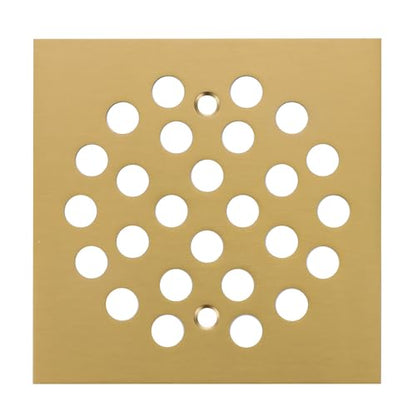 Square Style 4-1/4 inch Screw-in Shower Drainer Cover Floor Drainer Grates with Screws Brushed Golden - color: Brushed Golden