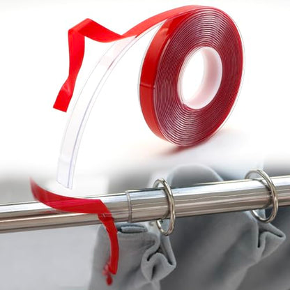 13 Ft Rod Tape - Smooth and Silent Sliding Accessories for Drapery Rings - Hard Surface - Wide - Make Curtains Slide Easier - size: 13ft