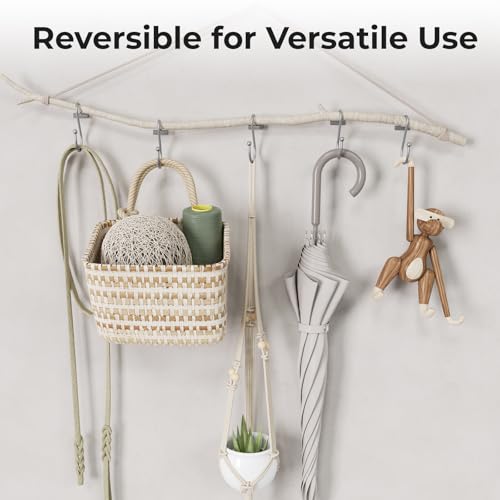 Silver Shower Curtain Hooks, Bathway Shower Curtain Rings Rust Proof, 12PCS Shower Hooks for Shower Curtain, T-Bar Design Convenient Elegant Shower Curtain Hangers for Bathroom Kitchen Wardrobe - color: Silver