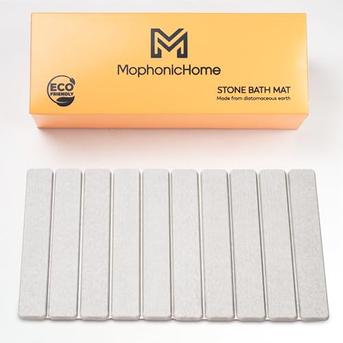Foldable Stone Bath Mat, Non Slip Quick Dry Diatomite, Light Gray, 23.5x15 | Super absorbent surface, easy-care finish, compact storage, includes non-slip pad, shower and sink use - color: Regular Light Gray