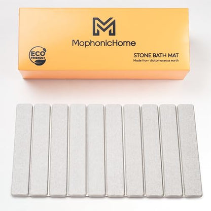 Foldable Stone Bath Mat, Non Slip Quick Dry Diatomite, Light Gray, 23.5x15 | Super absorbent surface, easy-care finish, compact storage, includes non-slip pad, shower and sink use - color: Regular Light Gray