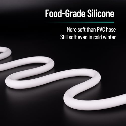 Shower Hose Extra Long, Ultra-Soft Silicone Shower Hose Replacement, Anti-Kink Designed Handheld Shower Head Hose Extension with Brass Insert and Nut, 79 Inches, White - color: White, size: 79 Inches