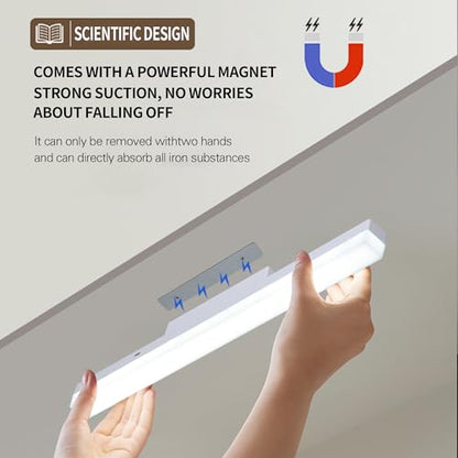 16 Inches Rechargeable Wall Lights Bar,Cold White with RGB | 4000Ma Battery Operated Magnetic LED Vanity Lights For Mirror, Remote Control Color Change Bathroom Makeup Light - color: Cold white and RGB