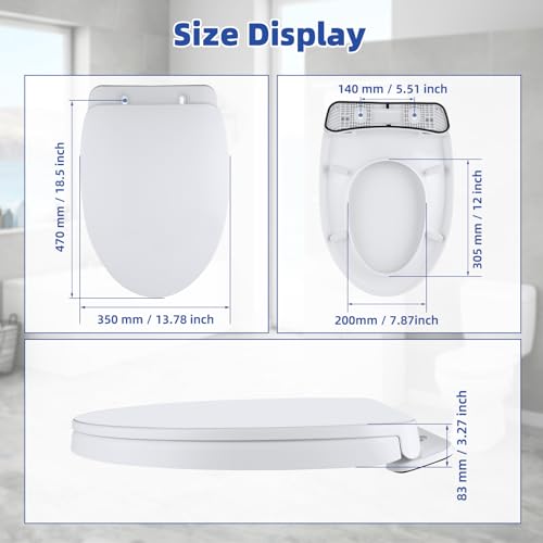 SS124 Toilet Seat Replacement Compatible with TOTO, Cotton White | Elongated Soft Close Toilet Seat for SS124, Transitional Slow-close & Heavy Duty, with Universal Toilet Bolts and Nuts, - style: Compatible with TOTO #SS124