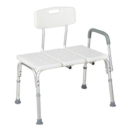 Medical Shower Chair 10 Height Adjustable Bath Tub Bench Stool Seat Back and Arm