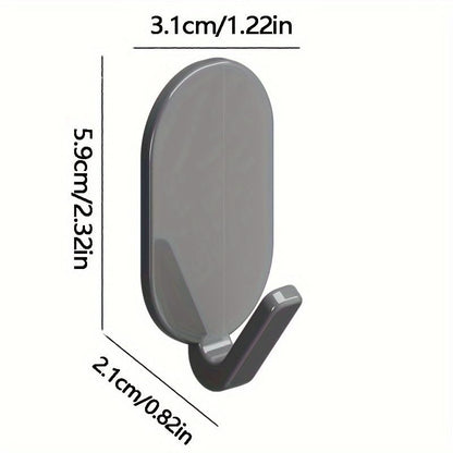 5Pcs Strong Adhesive Towel Hooks - No Drill Wall Door Mount, No Residue Hangers for Bathroom Toilet