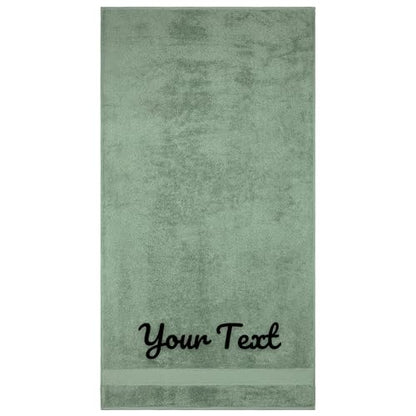 Personalized Towel Set, Custom Bath Towels with Name, Turkish Cotton Green | Bath Sheet, 100% Cotton, Embroidered, Monogrammed, Customized Gift For Adults, Wedding, Bridal Shower, Housewarming, Spa - color: Green, size: Oversized Bath Sheet - 1 Piece
