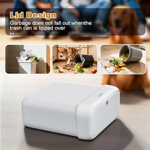 JOYBOS 2 Pack Bathroom Trash Can with Lid, 3 Gal/12 L & 2.7 Gal/10L Garbage Can with Pop-Up Lid,Small Spaces Plastic Trash Can, Slim Trash Bin Waste Basket for Bathroom,Rv, Office, White - size: 2 Pack (3 Gallon + 2.7 Gallon)