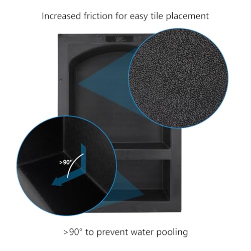 Uni-Green Recessed Shower Niche 17X25 Arch Double Shelf-Shower Cube for Organizer Storage or Shampoo and Toiletry Storage