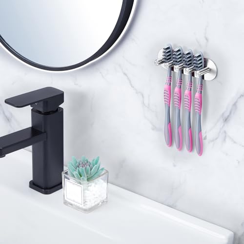 Electric Toothbrush Head Holder, Toothbrush Holders Wall Mounted, Adhesive Tooth Brush Head Holder Organiser, Electric Toothbrushs Holder, Shower Tooth Brushing Holder (Silver, Large) - color: Silver, size: Large