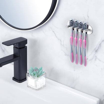 Electric Toothbrush Head Holder, Toothbrush Holders Wall Mounted, Adhesive Tooth Brush Head Holder Organiser, Electric Toothbrushs Holder, Shower Tooth Brushing Holder (Silver, Large) - color: Silver, size: Large