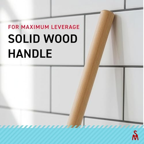 SteadMax 2 Heavy Duty Toilet Plungers, Double Thrust Rubber Cup Wood Handle - size: 2 Pack