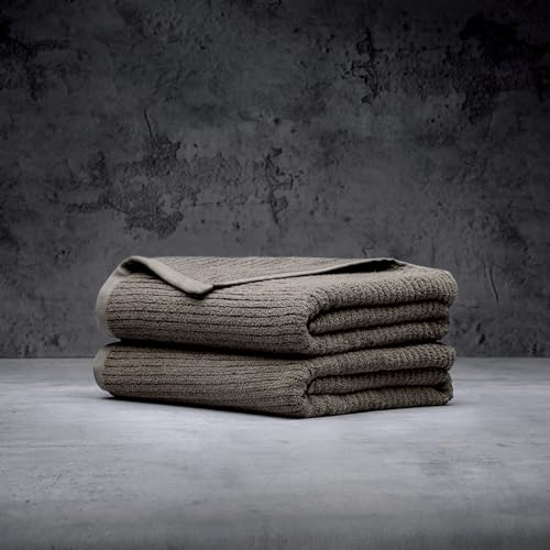 Luxury Performance 2-Piece Bath Towel Set | Dual-Loop Design | Ultra Soft | Highly Absorbent | Quick Drying | Cobblestone - color: Cobblestone, size: 2 Bath Towels