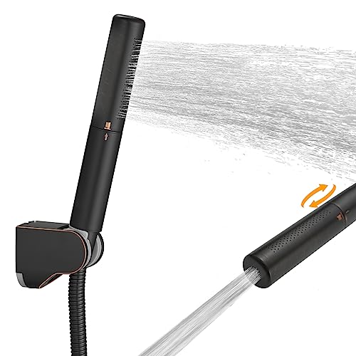 Handheld Shower Head Sprayer Shower Wand Hand Shower Showerhead Bronze | High Pressure Showerhead, Hand Held, Brass Shower Head, Wall Mounted, 60 In Stainless Steel Shower Hose - color: Bronze