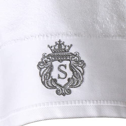Luxury Bathroom Super Soft and Highly Absorbent Premium 100% Cotton Bath Towel Set for Gifts (White-S) - color: White-s