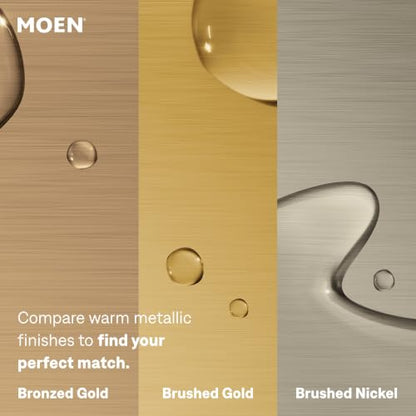 Moen Voss Two-Handle Widespread Bathroom Sink Faucet Trim Kit, Brushed Gold Finish, 8-Inch Adjustable 3-Hole Installation, Valve Required, Model T6905BG - color: Brushed Gold