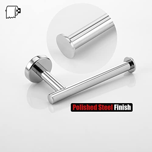 JQK Chrome Toilet Paper Holder, 5 Inch 304 Stainless Steel Thick 8mm Tissue Paper Dispenser for Bathroom, Hold Mega Rolls, Polished Chrome Wall Mount, TPH120-CH - color: Chrome, size: Knob
