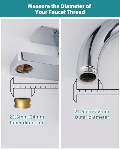 Hibbent Swivel Faucet Adapter Kit, Solid Brass 3/4" Garden Hose Adapter with Aerator, 360 Degree Kitchen Sink Faucet Aerator Adapter for Female and Male to Male, Chrome - color: Chrome, style: Female Thread