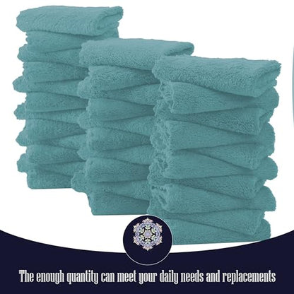 Baby Washcloths, Microfiber Baby Towel - Teal, 10x10 Inch (Pack of 32) - color: Teal, size: 10x10 Inch (Pack of 32)