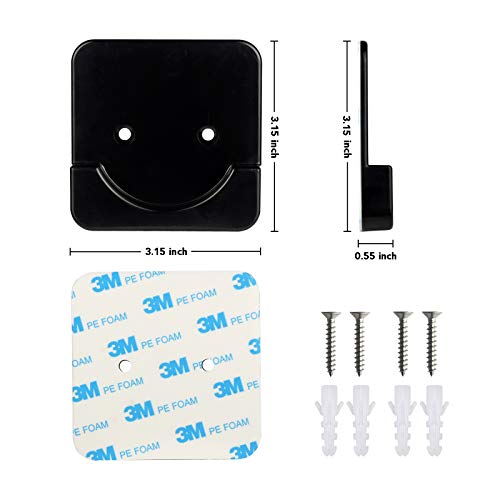 4 Pack Black Shower Curtain Rod Holder for Wall Mount | Adhesive Shower Rod Tension Retainer for Tile | No Drilling | Stick On | (Shower Curtain Rod Not Included) - color: Black 4-PACK