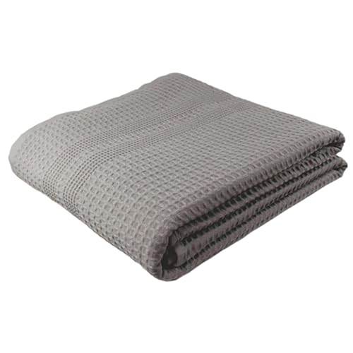 GILDEN TREE Waffle Bath Sheet Large Bath Towels Quick Dry Thin Body Towels, 40x80 Oversized Bath Towels for Adults, Classic Style (Pewter) - color: Pewter, size: Bath Sheet